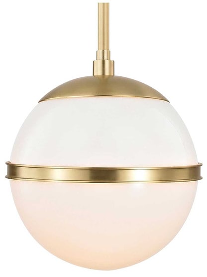 Truax 1-Light Mini Pendant in Aged Brass.
